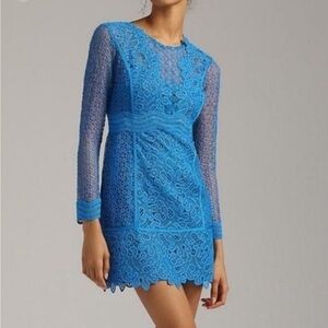 Anthropologie Blue Lace Dress
